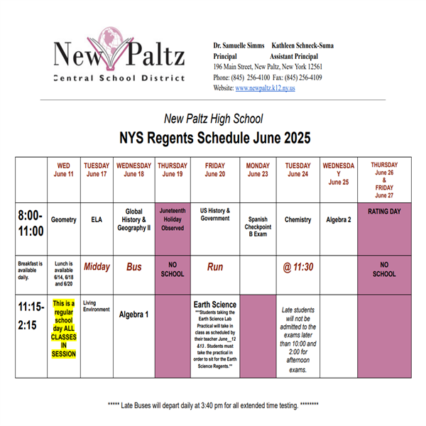 NYS June 2025 Regents